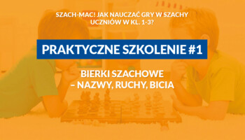 SZACH-MAC! Szkolenie nr 1 - Bierki szachowe - nazwy, ruchy, bicia.