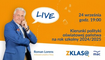 [LIVE Z KLASĄ] Roman Lorens - Kierunki polityki oświatowej państwa na rok szkolny 2024/2025