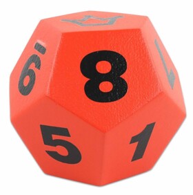 Duża kostka wielościan matematyczny czerwony