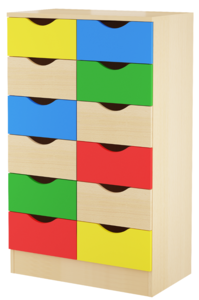 Kolorowe schowki 6 - element 5 – 12 szuflad
