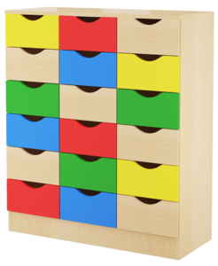 Kolorowe schowki 9 - element 2 – 18 szuflad