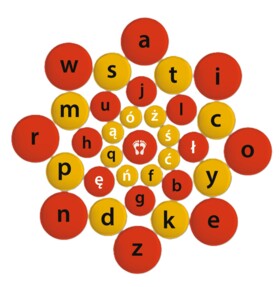 Gra podwórkowa Alfabet pomarańczowy