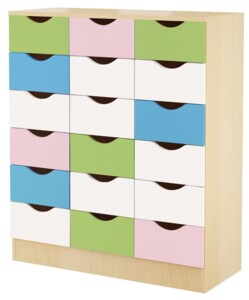 PastelLOVE schowki 9 - element 2 – 18 szuflad