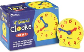 Nauka czasu - małe zegary zestaw 6 sztuk LER2202 Learning Resources
