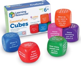 Kostki do konwersacji z miękkiej pianki Język angielski LER7300 Learning Resources