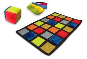 Zestaw Mata sensoryczna Twister z kostką i opaskami 