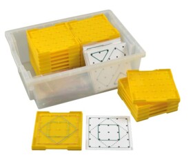 Zestaw geoplanów 5x5 i okrąg - 24 sztuki