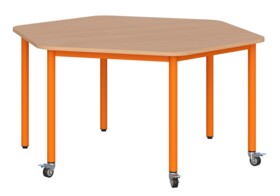 Stół mobilny sześciokątny długość boku 70 cm rozmiar 4