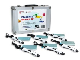Długopisy Badach 3D w walizce z powerbankami