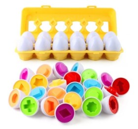 Układanka Montessori Jajka - dopasuj kształty i kolory