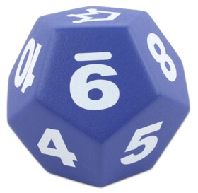 Duża kostka wielościan matematyczny niebieski