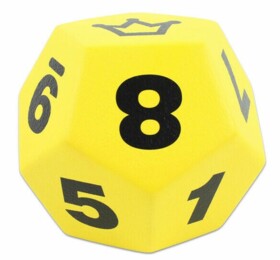 Duża kostka wielościan matematyczny żółty