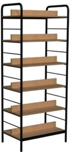 Regał biblioteczny B dwustronny, wzmocniony