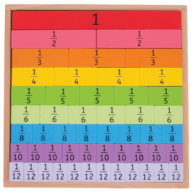 Układanka drewniana tablica ułamki zwykłe i dziesiętne BJ229 Bigjigs Toys