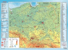 Mapa fizyczna Polski z elementami ekologii