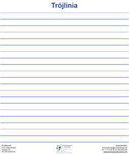 Nakładka magnetyczna na tablicę - trójlinia
