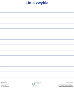 Nakładka magnetyczna na tablicę - linia