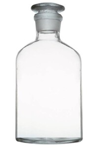 Butelka z korkiem biała wąska szyja 100ml