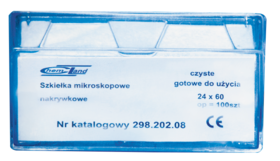Szkiełka mikroskopowe nakrywkowe prostokątne 24x60 mm 100 sztuk