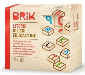 Klocki edukacyjne literki 27 elementów Brik