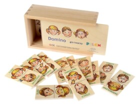 Drewniane domino do nauki emocji Gra twarzy Pilch