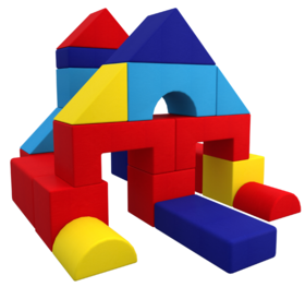 Zestaw piankowy Happy Castle. Zestaw Maxi Blue