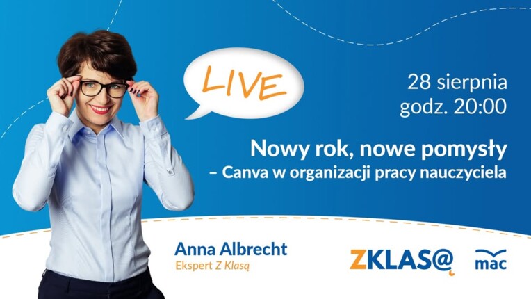 [LIVE Z KLASĄ] Nowy rok, nowe pomysły – Canva w organizacji pracy nauczyciela