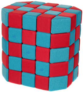 Klocki Jolly Heap basic niebiesko - czerwone