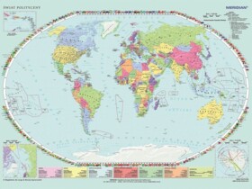 Mapa polityczna świata, ścienna (2014)