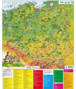 Mapa Polski dla dzieci w obrazkach