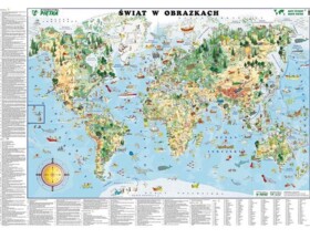 Mapa świata dla dzieci w obrazkach
