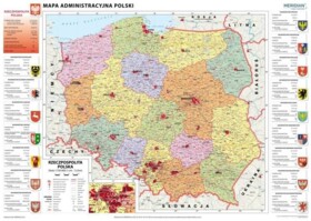 Mapa administracyjna Polski 200x150 cm