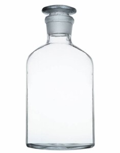 Butelka z korkiem oranż wąska szyja 250 ml